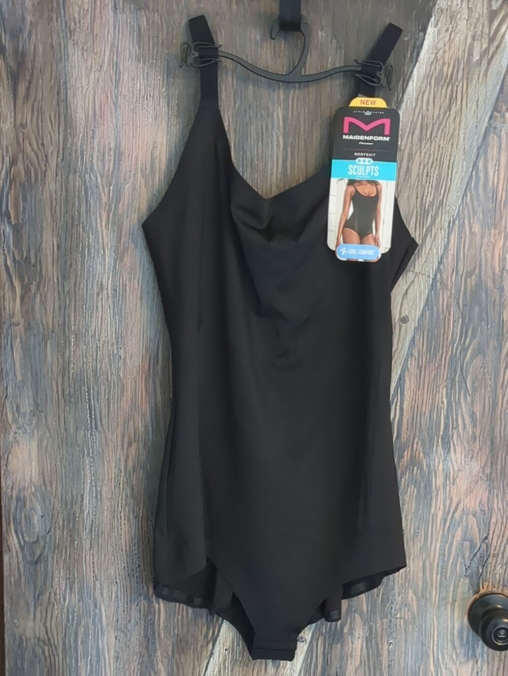 Maidenform Black Sculpting Shapewear Bodysuit XXXL